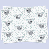 Cute Sloth Waterverf Pattern Tissuepapier