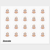 Cute Sloth Yoga Ronde Sticker (Vel)