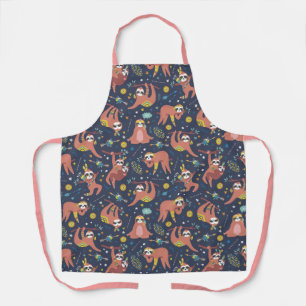Cute Sloths Apron Schort