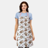 Cute Sloths Apron Schort (Gedragen)