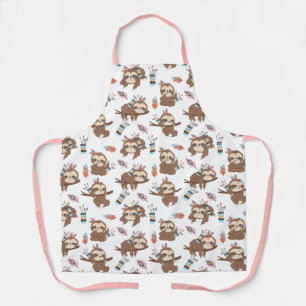 Cute Sloths Apron Schort