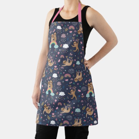 Cute Sloths Apron Schort (Insitu)