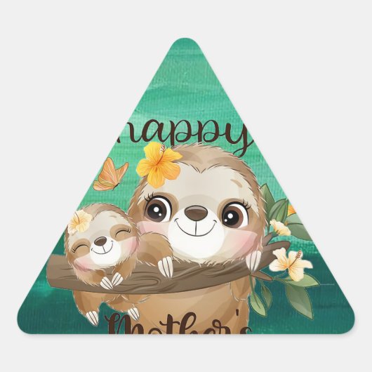 Cute Sloths Baby mama Sticker (Voorkant)