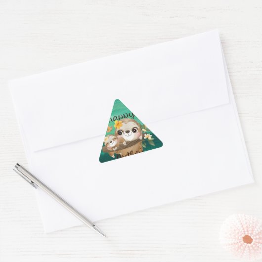 Cute Sloths Baby mama Sticker (Envelop)