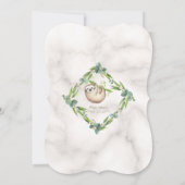 Cute Sloths Eucalyptus WreatBaby shower Kaart (Achterkant)