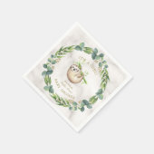 Cute Sloths Eucalyptus WreatBaby shower Servet (Hoek)