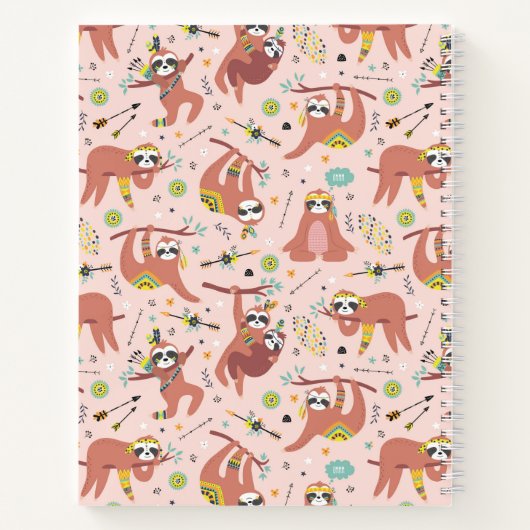 Cute Sloths Notitieboek (Achterkant)