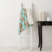 Cute Sloths Sherpa Blanket Deken (In situ)