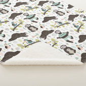 Cute Sloths Sherpa Blanket Deken (3/4)