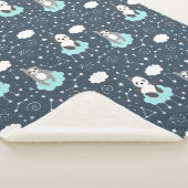 Cute Sloths Sherpa Blanket Deken (3/4)