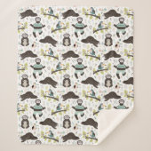Cute Sloths Sherpa Blanket Deken (Voorkant)