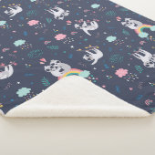 Cute Sloths Sherpa Blanket Sherpa Deken (3/4)