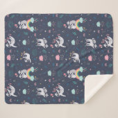 Cute Sloths Sherpa Blanket Sherpa Deken (Voorkant (horizontaal))