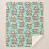Cute Sloths Sherpa Blanket Sherpa Deken (Voorkant)