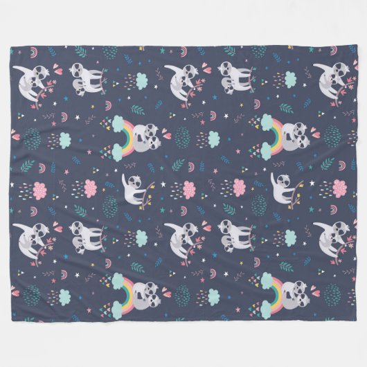 Cute Slots Fleece Blanket (Voorkant (Horizontaal))