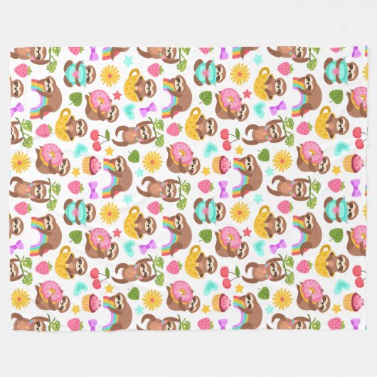 Cute Slots Fleece Blanket (Voorkant (Horizontaal))