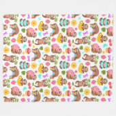 Cute Slots Fleece Blanket Deken (Voorkant (Horizontaal))