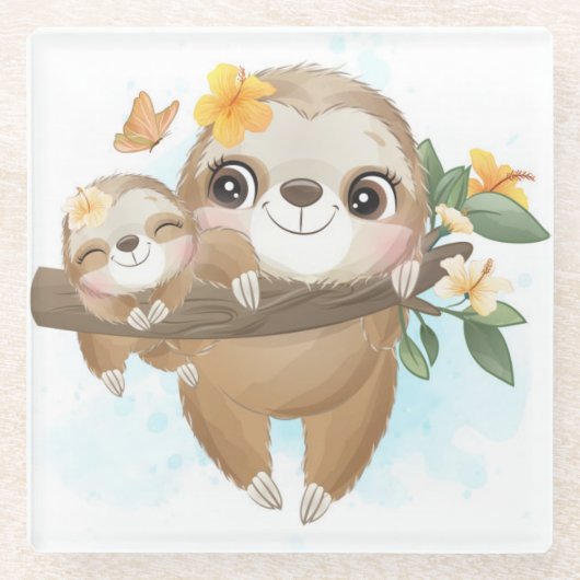 Cute Slots Glazen Onderzetter (Voorkant)