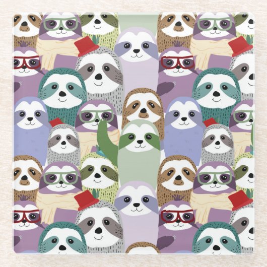 Cute Slots Glazen Onderzetter (Voorkant)