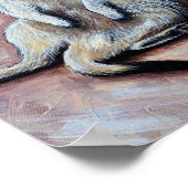 Cute Slouchy Meerkat Painting Poster (Hoek)