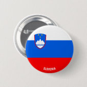 Cute Slovenia Flag Patriotic Ronde Button 5,7 Cm (Voorkant /achterkant)