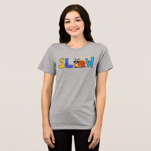 Cute Slow Snail Graphic T-Shirt (Voorkant volledig)
