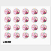 Cute Slumber Party Birthday Hartelijk dank Ronde Sticker (Vel)