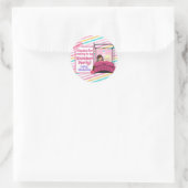 Cute Slumber Party Birthday Hartelijk dank Ronde Sticker (Tas)
