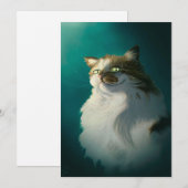 Cute Sly Kat Geschenk| Grappige Kat Voor Vaderdag Feestdagenkaart (Voorkant / Achterkant)