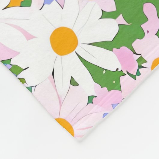 Cute, small daisies with a seamless Fleece Deken (Hoek)