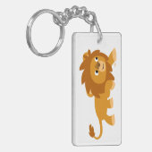 Cute Smart Cartoon Leeuw Acrylic Sleutelhanger (Voorkant Links)