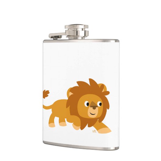 Cute Smart Cartoon Lion Hip Flask Heupfles (Links)