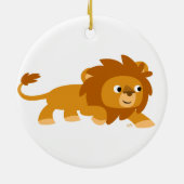 Cute Smart Cartoon Lion Ornament (Achterkant)