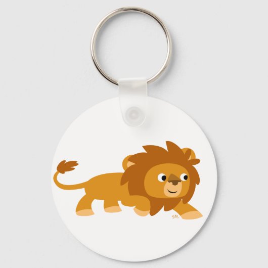 Cute Smart Cartoon Lion Sleutelhanger (Voorkant)