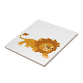 Cute Smart Cartoon Lion Tegel Tegeltje (Zijkant)