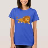 Cute Smart Cartoon Lion Vrouwen T-shirt (Voorkant)