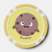Cute smart chocolade chip cookie cartoon (Achterkant)