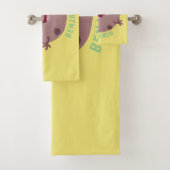 Cute smart chocolade chip cookie cartoon bad handdoek (Insitu)