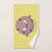 Cute smart chocolade chip cookie cartoon bad handdoek (Handdoek)