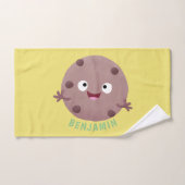 Cute smart chocolade chip cookie cartoon bad handdoek (Handdoek)