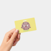 Cute smart chocolade chip cookie cartoon badge (Handheld)