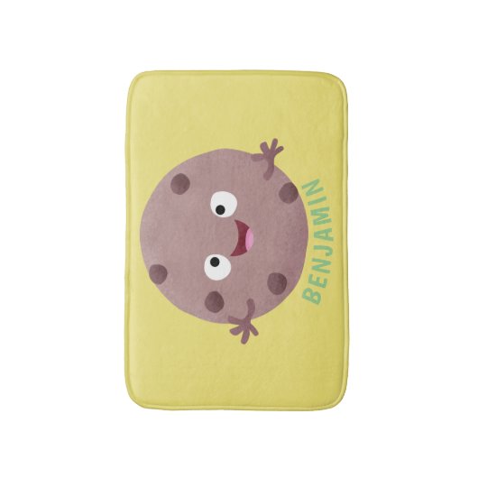 Cute smart chocolade chip cookie cartoon badmat (Voorkant Verticaal)