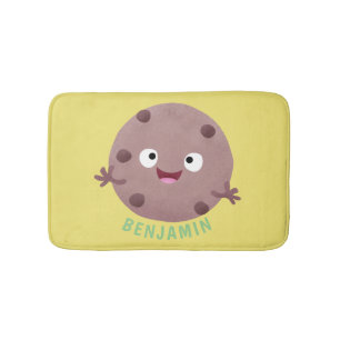 Cute smart chocolade chip cookie cartoon badmat