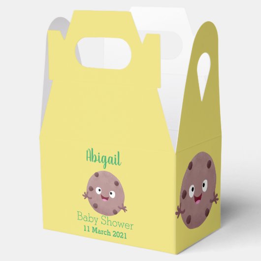 Cute smart chocolade chip cookie cartoon bedankdoosjes (Geopend)