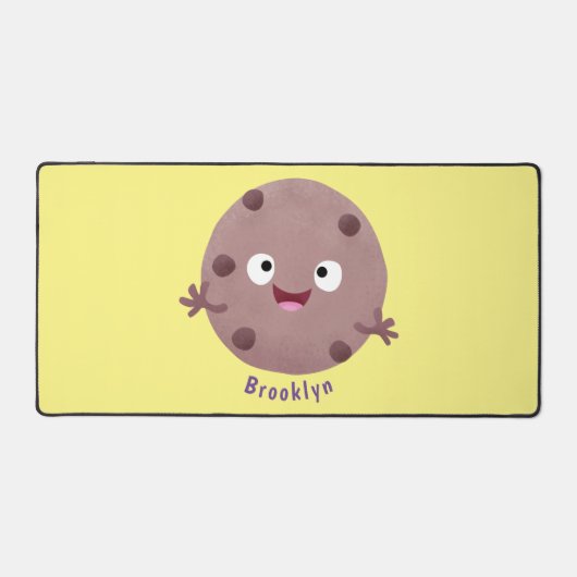 Cute smart chocolade chip cookie cartoon bureaumat (Voorkant)