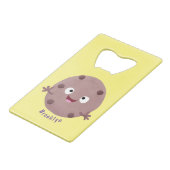 Cute smart chocolade chip cookie cartoon creditkaart flessenopener (Achterkant Gekanteld)