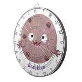 Cute smart chocolade chip cookie cartoon dartbord (Voorkant Rechts)