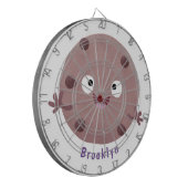 Cute smart chocolade chip cookie cartoon dartbord (Voorkant Links)