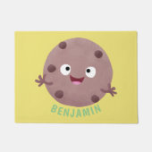 Cute smart chocolade chip cookie cartoon deurmat (Voorkant)