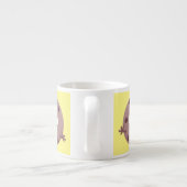 Cute smart chocolade chip cookie cartoon espresso kop (Achterkant)